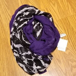 🔮Calvin Klein Zebra and Purple Infinity Scarf NWT